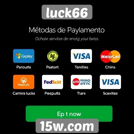 Métodos de pagamento disponíveis no luck66